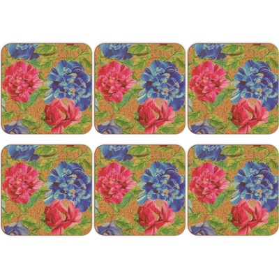 PokojovaDekorace.cz Korkové podtácky s potiskem 553 9,5x9,5cm 6 ks