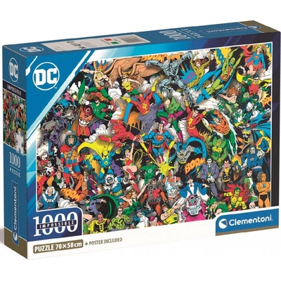Clementoni Kompaktné DC Comics Justice League nemožné 1000 dielov