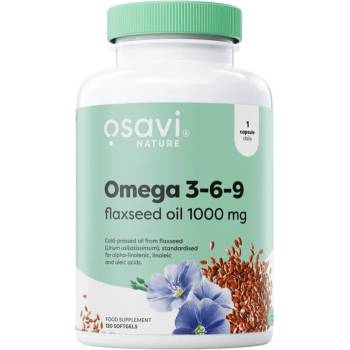 Osavi Omega 3-6-9 Flaxseed Oil 1000 mg, 120 Softgels