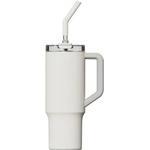 Xiaomi Термочаша Xiaomi Straw Mug, 1л, сламка, 6-часова дълготрайна изолация, силиконова подложка за основа, неръждаема стомана, бяла (BHR9540GL)