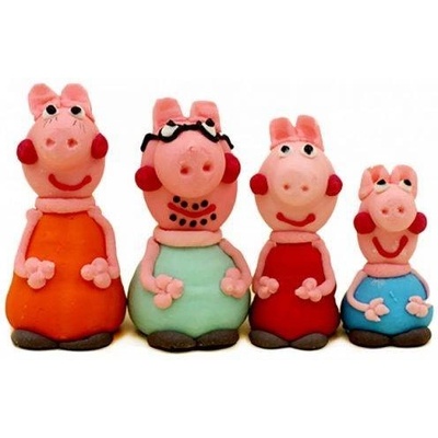 Cukrová figurka prasátko Pepa 4ks - I LOVE CAKES