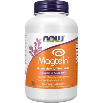 NOW NOW Magtein Magnesium L-Threonate, 180 Veg Capsules