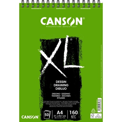 Canson XL Recycled Skicák v krúžkovej väzbe A4 160g 50 listov