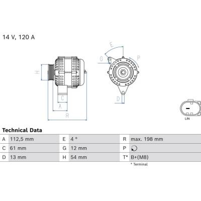 Alternátor BOSCH 0 986 084 720 (0986084720)