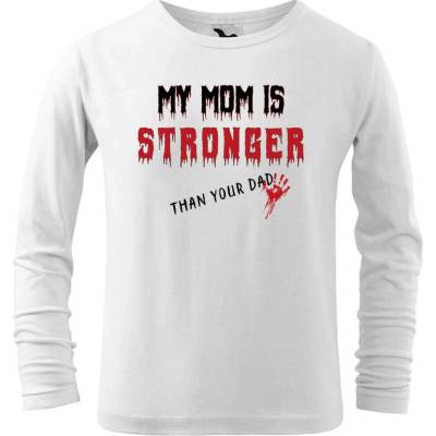 Dobrý triko dětské bavlněné triko My mom Bílá