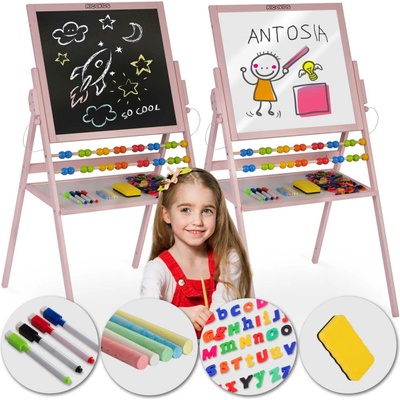 Ricokids magnetická otočná tabuľa ružová