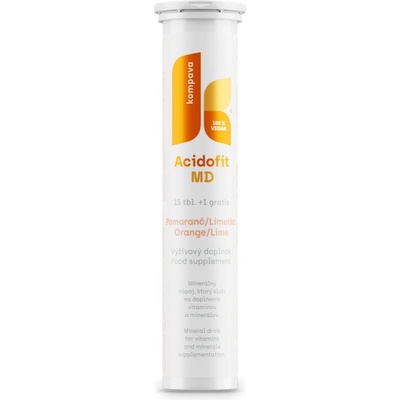 Kompava Acidofit Md Pomaranč+Limetka 16 tabliet