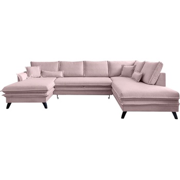 Miuform Праховорозов U-образен разтегателен диван, десен ъгъл Charming Charlie - Miuform (Charming Charlie LCBKL-2Q-HAEECR lin10)