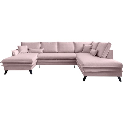 Miuform Праховорозов U-образен разтегателен диван, десен ъгъл Charming Charlie - Miuform (Charming Charlie LCBKL-2Q-HAEECR lin10)