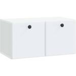 vidaXL Стенно монтиран ТВ шкаф 59, 5 x 31 x 30 см Бяло (899215)