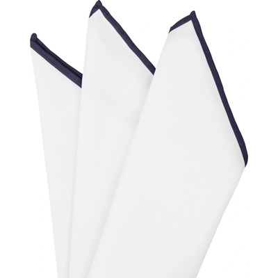 Bubibubi vreckovka do saka s tmavomodrým lemom biela