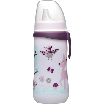 Nip Бебешко шише с твърд накрайник NIP - First Cup, 330 ml, розово (4000821350502)