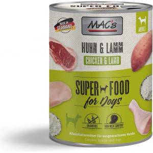MAC's Dog chicken lamb - Пълноценна консервирана храна за кучета, без зърно, с пилешко и агнешко месо