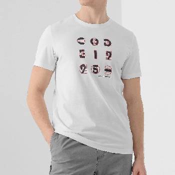 4F Мъжка Тениска 4F H4L21-TSM018-10S White (TSM018-10S)