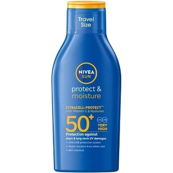 Nivea Sun Слънцезащитен лосион Protect & Moisture, SPF50+, 100 ml
