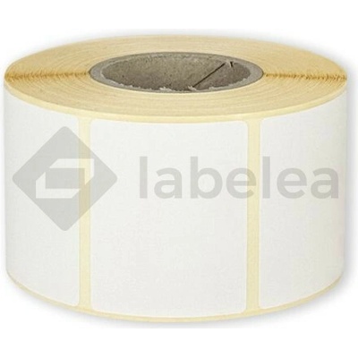 Labelea Samolepiace TERMO etikety 49x40 mm biele papierové, 1000 etikiet na rolke, Farba etikiet Biela, Vnútorný priemer dutinky 40 mm ETM049040W