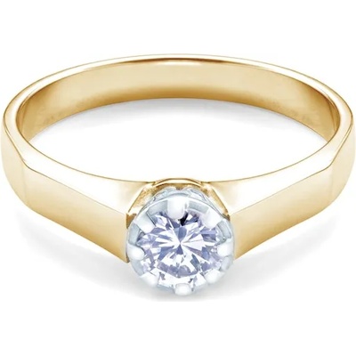 SAVICKI Годежен пръстен savicki: двуцветно злато, диамант