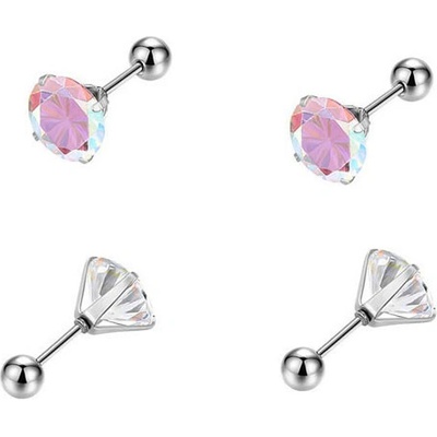 Steel Edge Náušnice z chirurgickej ocele kôstky WJHE1244-AB