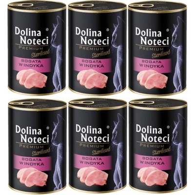 Dolina Noteci Premium Sterilised s vysokým obsahom morčacieho mäsa 6 x 400 g
