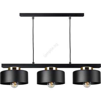 Keter Lighting Пендел на кабел IGNIA 3xE27/60W/230V черен/златен (KE0204)