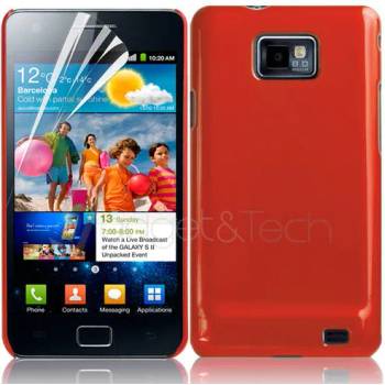 Image 1 of Samsung I9100 Galaxy S II Твърд Капак Червен + Протектор