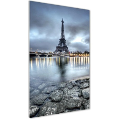 Vertikálny foto obraz sklo tvrdené Eiffelová veža Paríž 50x100 cm