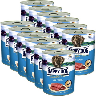 Happy Dog Wild Pur Sweden 12 x 800г / divina