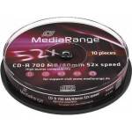 MediaRange CD-R 700MB, 10 броя (шпиндел)