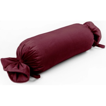 Biante Zamatový vankúš valec bonbon Velvet Prémium SVP-010 Tmavo vínový 15x100