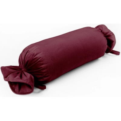 Biante Zamatový vankúš valec bonbon Velvet Prémium SVP-010 Tmavo vínový 15x60