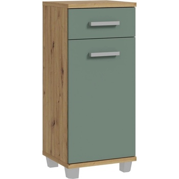 Forte Шкаф за баня venom, зелен/дъб артизан (fr0113)