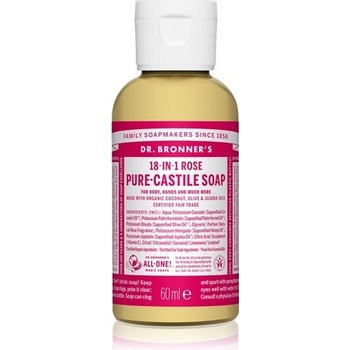 Dr. Bronner's tekuté univerzálne bio mydlo ALL-ONE Rose 59 ml