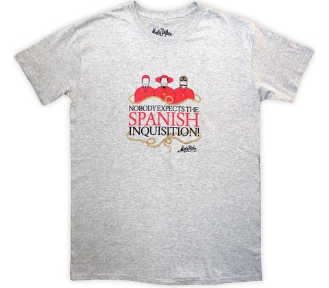Monty Python tričko Inquisition šedé