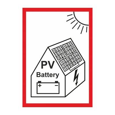 Nálepka "PV + baterie symbol na fotovoltaiku" A7