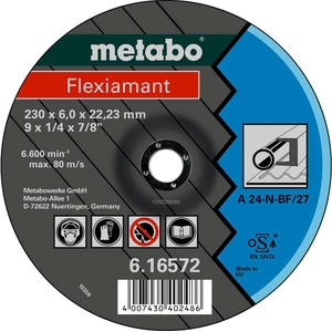 Metabo - Диск за грубо шлифоване на метал 180x22, 23 мм 616560000 (616560000)