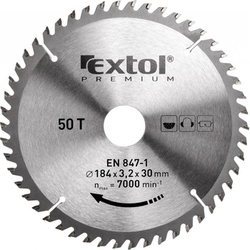EXTOL PREMIUM Kotouč pilový s SK plátky, O 184x3,0x30mm, 50T (8803222)