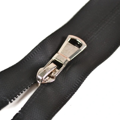 Takoy Zips Sarah vodeodolný deliteľný čierny 5mm - 45 cm so strieborným bežcom