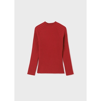 Mayoral svetr se stojáčkem žebro červený