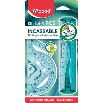 Maped Комплект линийки, малки, пластмасови, огъващи се, 4 части, MAPED "Flex" 244069 (244069)