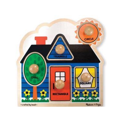 Melissa & Doug Дървен пъзел с геометрични форми, 12053 Melissa and Doug, 000772120531