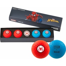 Volvik Vivid Marvel 2.0 4 Pack Golf Balls Spider Man Plus Ball Marker