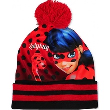 EplusM dievčenská zimná čiapka s brmbolcom Čarovná lienka Kúzelná lienka Miraculous Ladybug