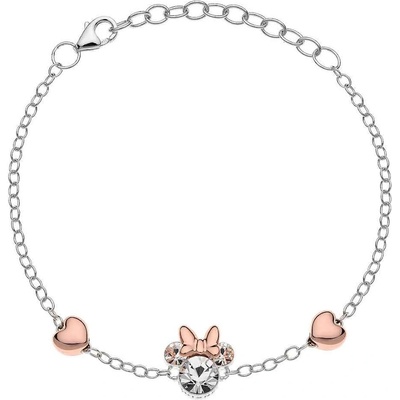 Disney Slušivý strieborný bicolor náramok Minnie Mouse BS00033TRWL55.CS
