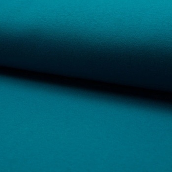 Teplákovina HEAVY počesaná tmavý tyrkys, 280g/m, š.150