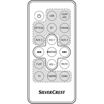 съвместим SILVERCREST HG02955 - съвместимо дистанционно управление на марката General (HG02955)