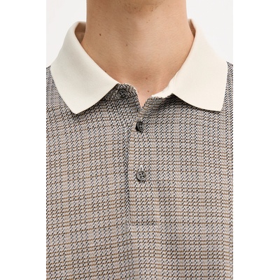 BOSS Памучна тениска с яка BOSS H-Parris 102 (50543402)