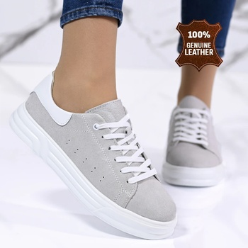 Обувки естествена кожа XF-113 Grey