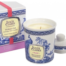 Julie Clarke Candlemaker Blue Peacock Bíla růže a Gardenia 150 g