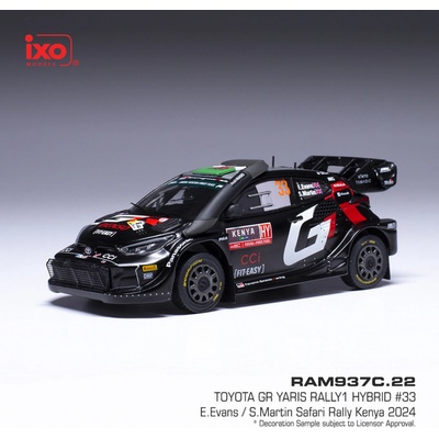 IXO Toyota GR Yaris Rally1 Safari Rally 2024 33 Evans Martin 1:43