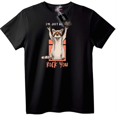NOONEBRAND Тениска Рок Миещ Мечка - XL, Black